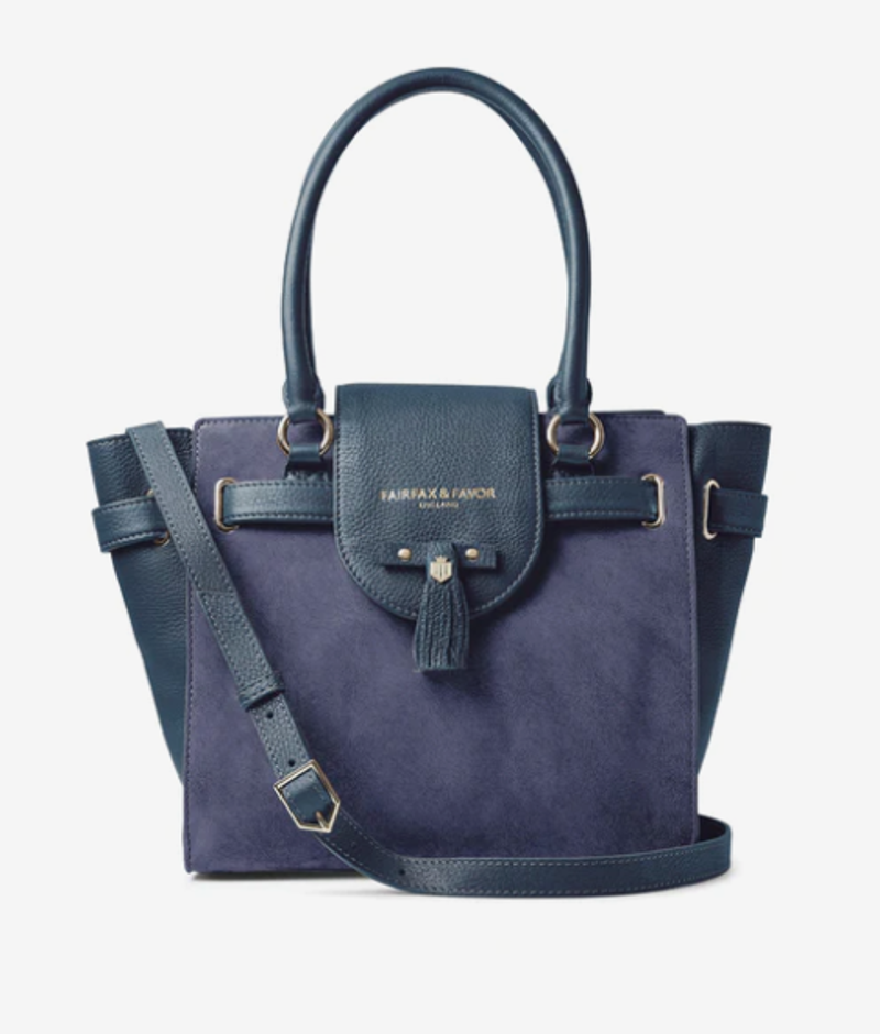 Fairfax and Favor Windsor Tote Ink Suede